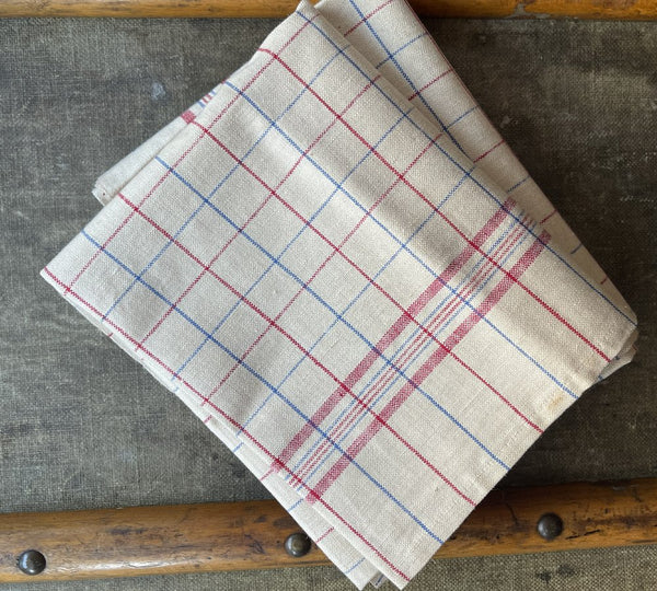 French Cotton Kitchen towel - blue check