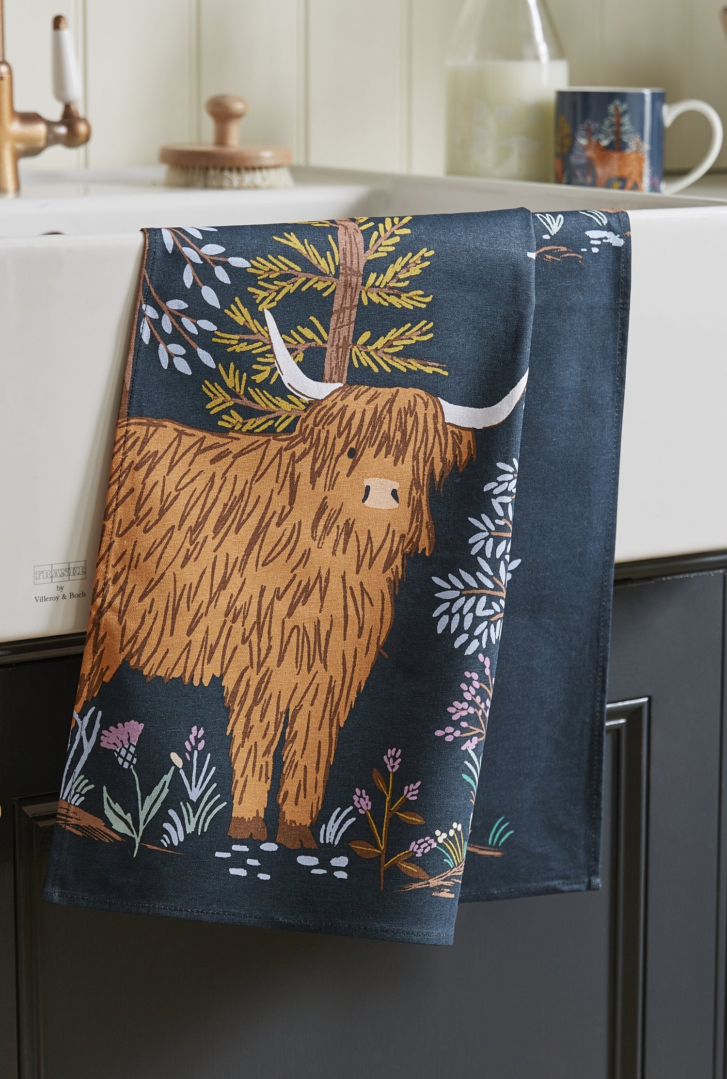 Ulster Weavers "Connie the Cow", Printed cotton tea towel.