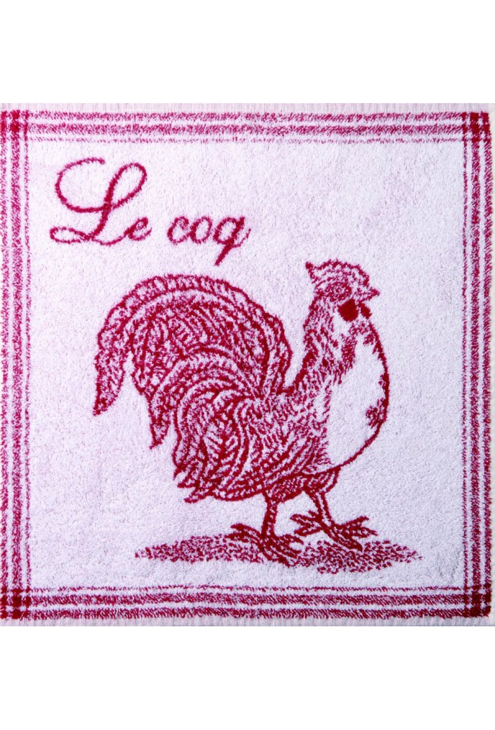 Coucke "Le Coq", Cotton terry hand towel. Designed in France.