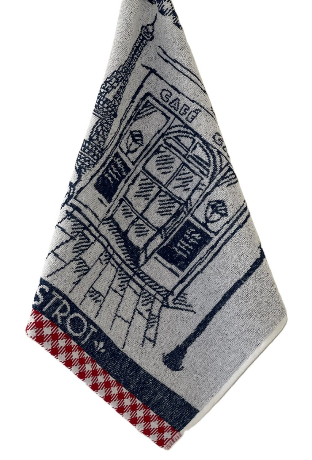 Coucke "Bistrot Authentique", Cotton terry hand towel. Designed in France.