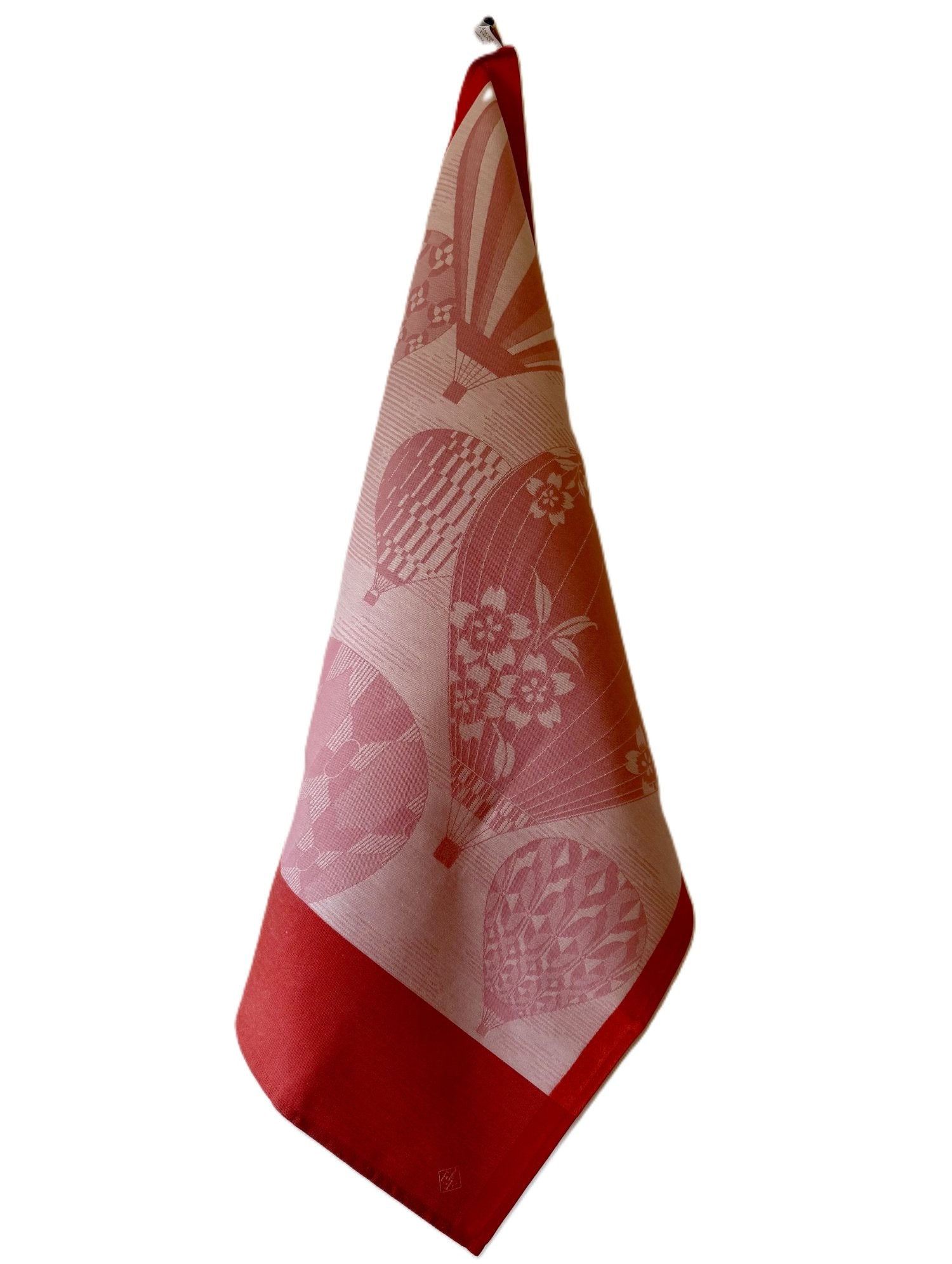 Jacquard Français "Cappadoce" (Pink), Woven cotton tea towel. Made in France.