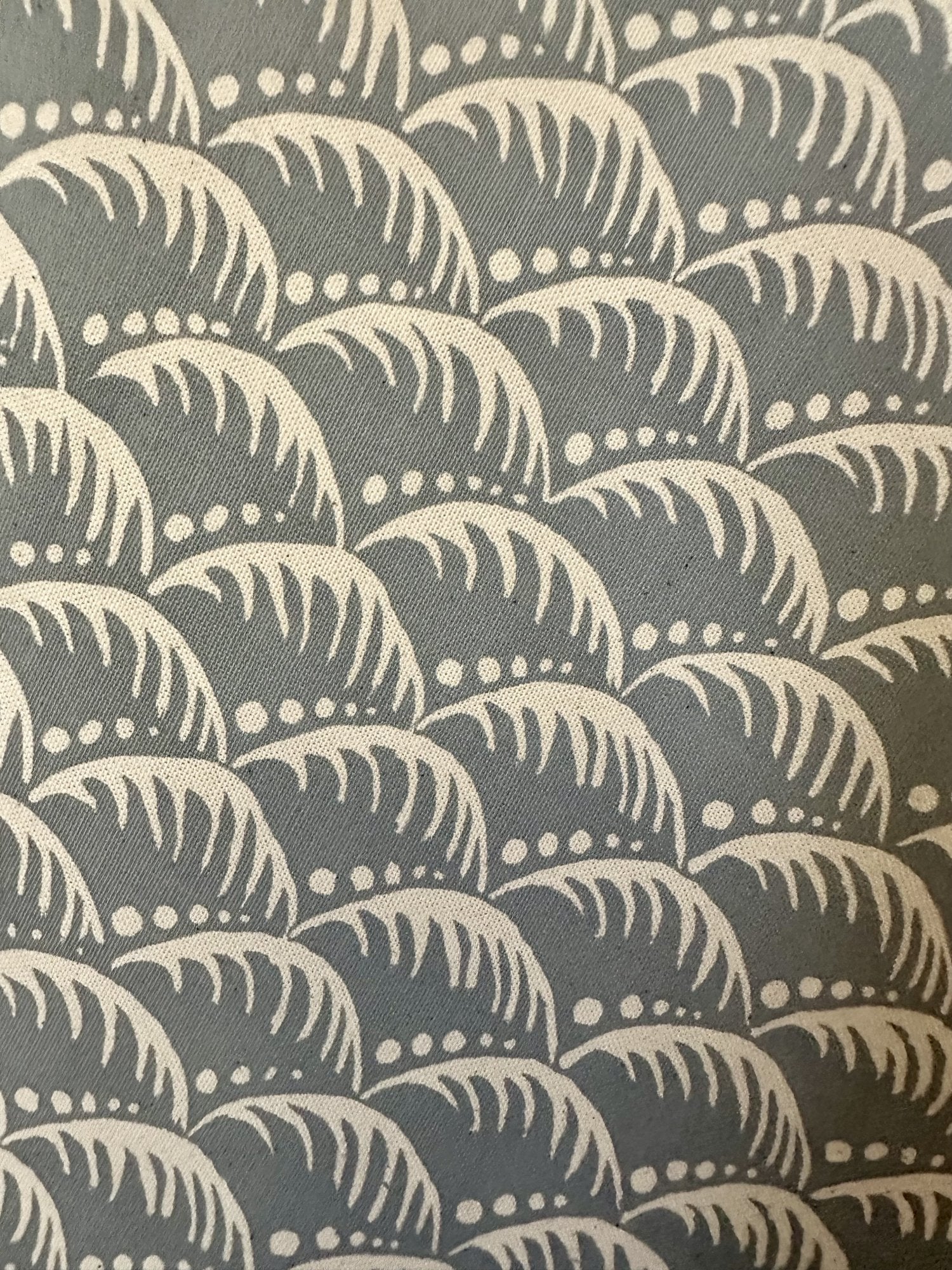 Cambridge Imprint "Wave Storm Grey", Pure cotton tea towel. Printed in the UK.