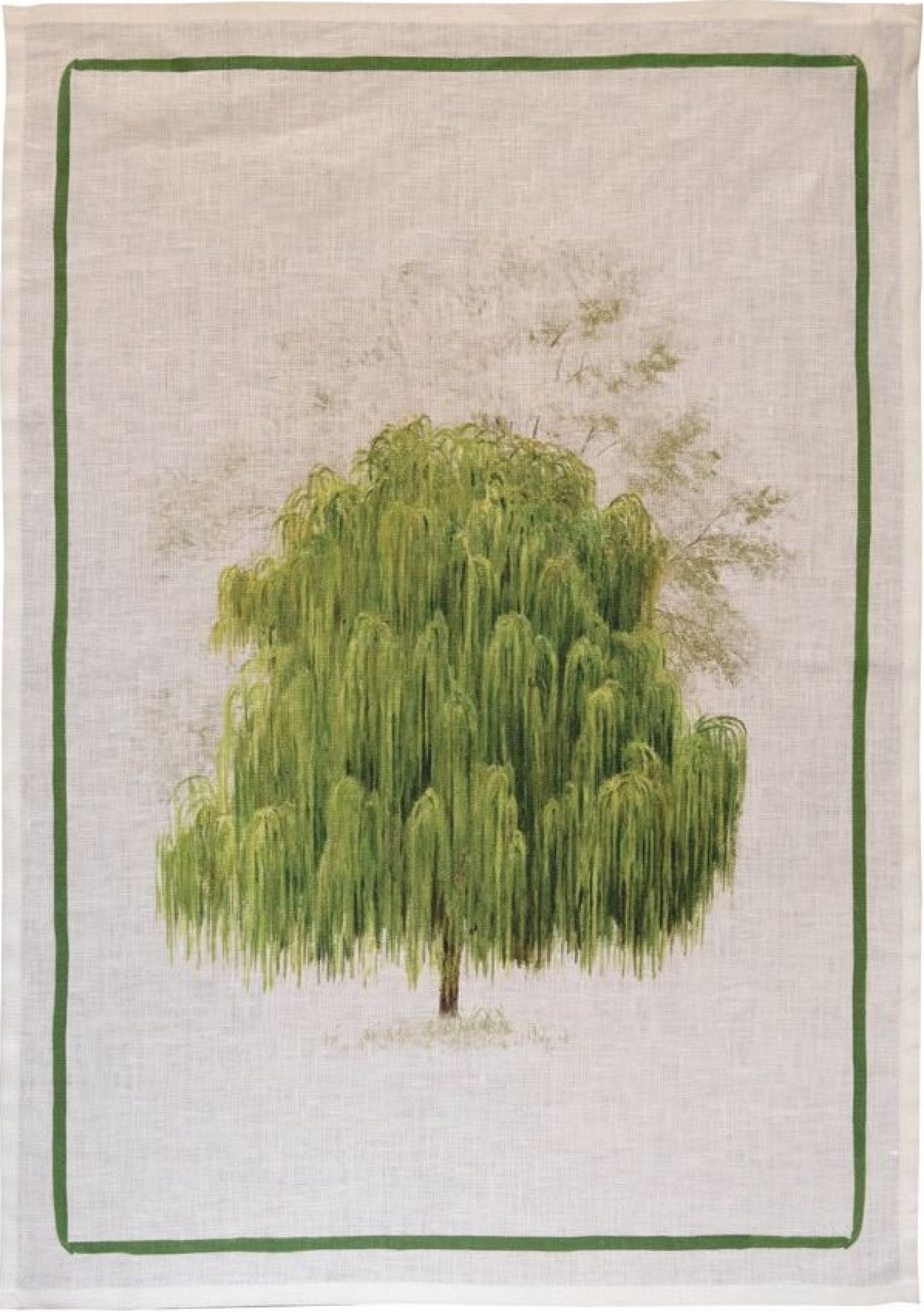 Tessitura Toscana Telerie, “Greeson Green”, Pure linen printed tea towel.